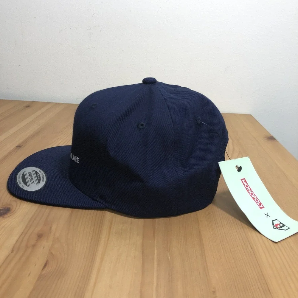NWT Baseballe Lifestyle 101 Homerun Hustle Hat x Monopoly Snapback Hat OSFM Navy